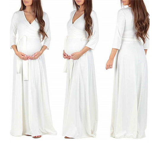 Long Sleeve Maternity Dress - Premium  from chiquetrends.com - Just $31! Shop now at chiquetrends.com