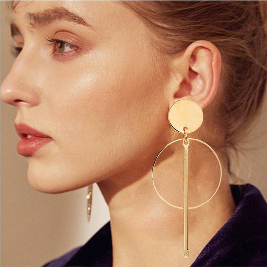 Circle Tassel Earrings Stud - Premium 0 from chiquetrends.com - Just $10! Shop now at chiquetrends.com