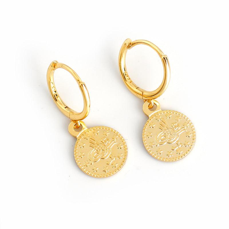 Accessories Earrings Coin - Premium 0 from chiquetrends.com - Just $20! Shop now at chiquetrends.com