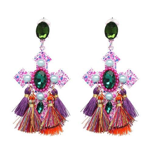 Boho Tassel African Earrings - Premium 0 from chiquetrends.com - Just $32! Shop now at chiquetrends.com