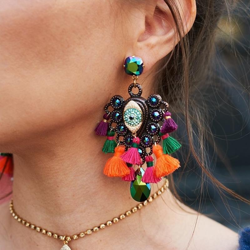 Boho Tassel African Earrings - Premium 0 from chiquetrends.com - Just $32! Shop now at chiquetrends.com