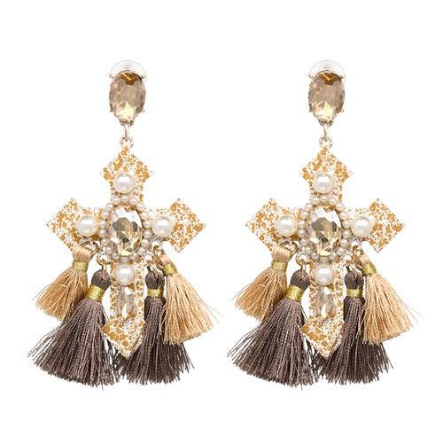 Boho Tassel African Earrings - Premium 0 from chiquetrends.com - Just $32! Shop now at chiquetrends.com