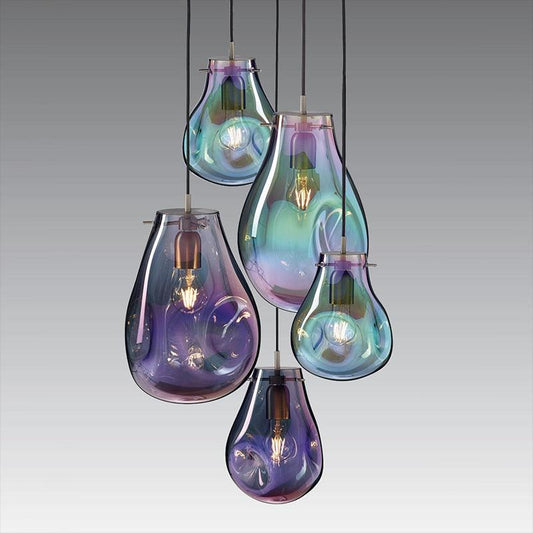 Colored Glass Chandelier In - Premium 0 from chiquetrends.com - Just $78! Shop now at chiquetrends.com