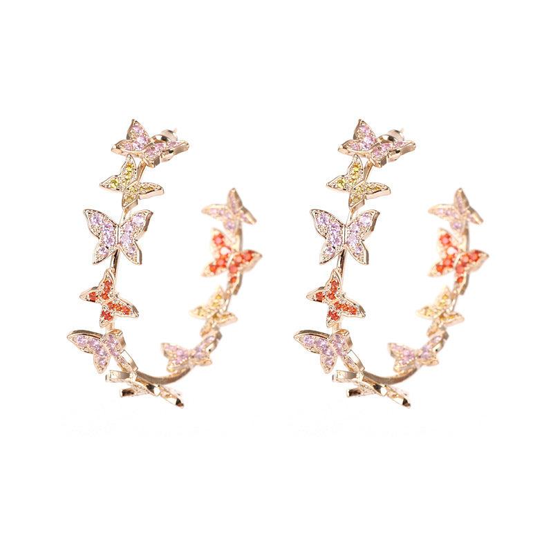 Butterfly Big Hoop Earring - Premium 0 from chiquetrends.com - Just $39! Shop now at chiquetrends.com