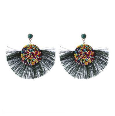 Fan-shaped tassel earrings - Premium 0 from chiquetrends.com - Just $14! Shop now at chiquetrends.com