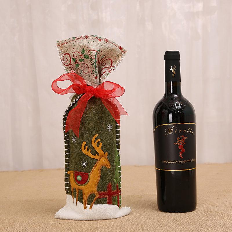 Christmas wine bottle set | - Premium 0 from chiquetrends.com - Just $12! Shop now at chiquetrends.com