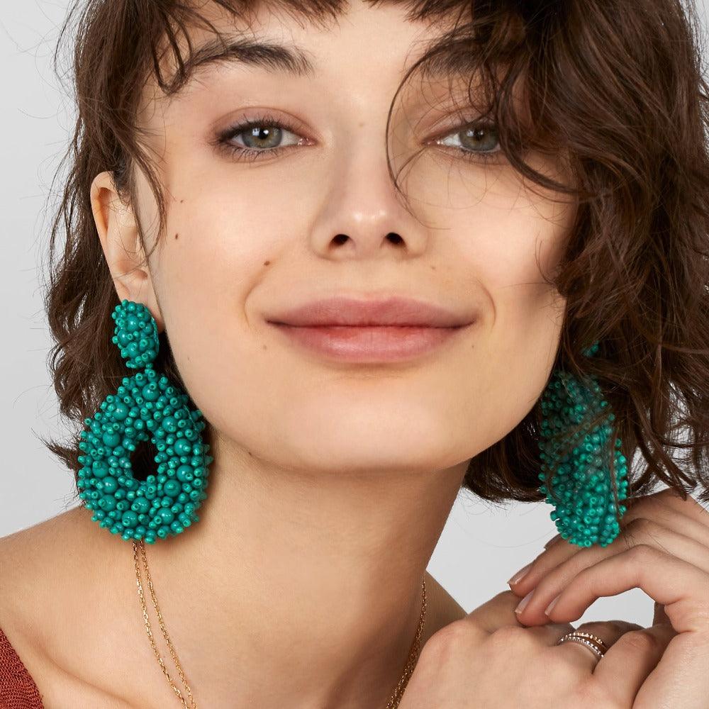 Bohemian Earrings Woven Bead - Premium 0 from chiquetrends.com - Just $15! Shop now at chiquetrends.com