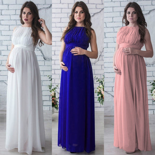 Maternity Gown Chiffon Maxi - Premium  from chiquetrends.com - Just $30! Shop now at chiquetrends.com