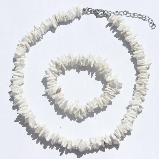 Broken Shell Necklace Bracelet - Premium 0 from chiquetrends.com - Just $11! Shop now at chiquetrends.com