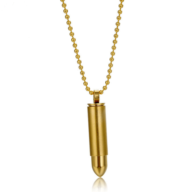 Bullet titanium steel necklace - Premium 0 from chiquetrends.com - Just $13! Shop now at chiquetrends.com