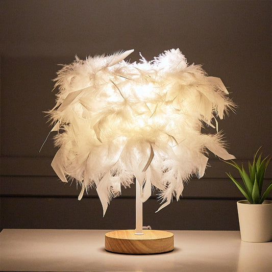 Feather lamp - Premium 0 from chiquetrends.com - Just $27! Shop now at chiquetrends.com