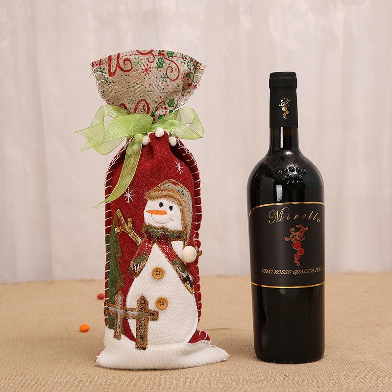 Christmas wine bottle set | - Premium 0 from chiquetrends.com - Just $12! Shop now at chiquetrends.com