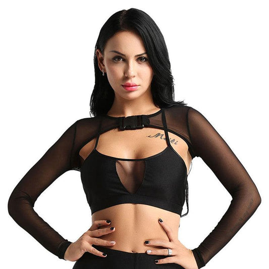 Crop Top Transparent Long - Premium 0 from chiquetrends.com - Just $18! Shop now at chiquetrends.com