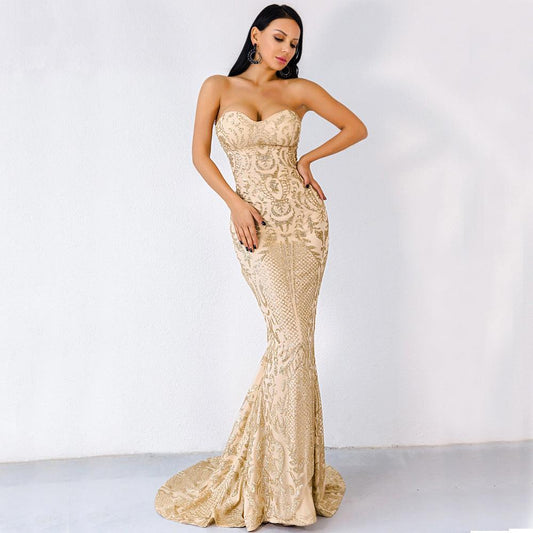 SEXY ELEGANT STRAPLESS - Premium 0 from chiquetrends.com - Just $126! Shop now at chiquetrends.com