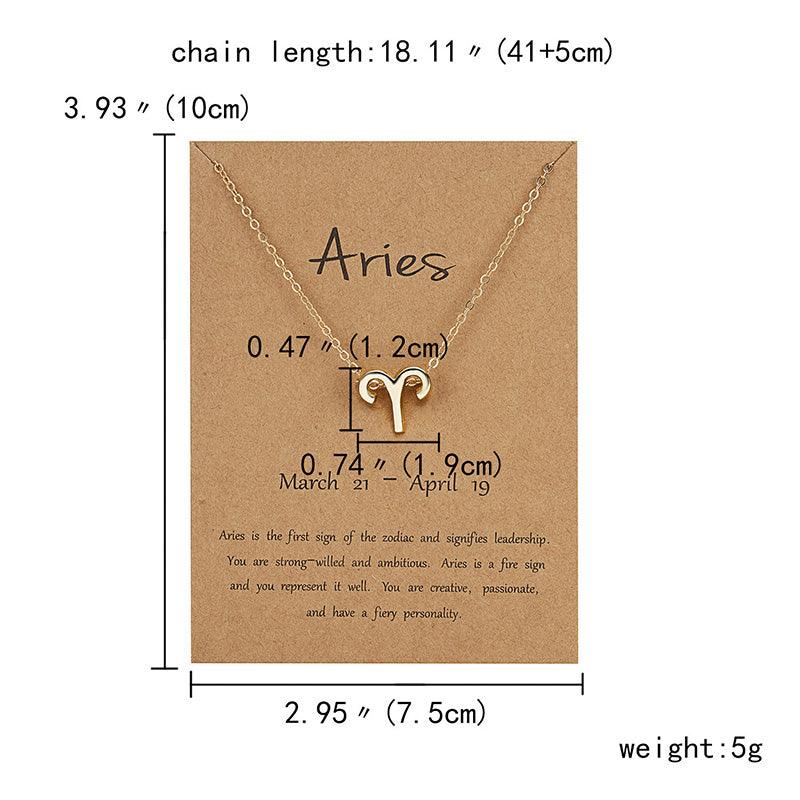 12 Zodiac Sign Necklaces With - Premium 4 from chiquetrends.com - Just $11! Shop now at chiquetrends.com