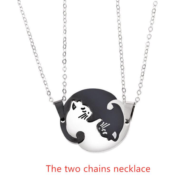 Couple Necklace Chain Pendant - Premium 0 from chiquetrends.com - Just $4! Shop now at chiquetrends.com