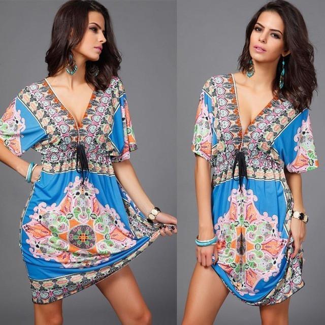 Boho Tribal Dresses - Premium 0 from chiquetrends.com - Just $22! Shop now at chiquetrends.com