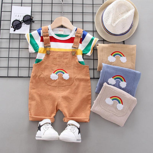 Rainbow Bib Pants Girls Baby - Premium Kids wear from chiquetrends.com - Just $11! Shop now at chiquetrends.com