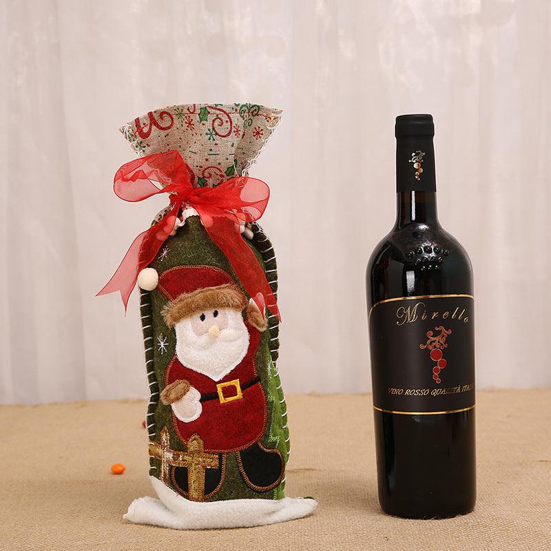 Christmas wine bottle set | - Premium 0 from chiquetrends.com - Just $12! Shop now at chiquetrends.com