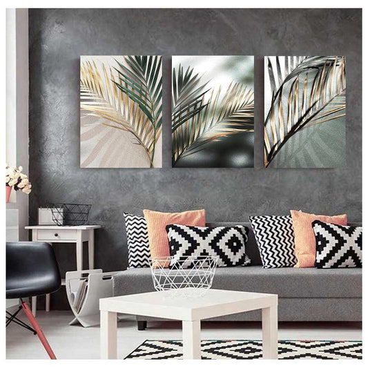 Golden Palm Botanical Canvas - Premium 0 from chiquetrends.com - Just $6! Shop now at chiquetrends.com