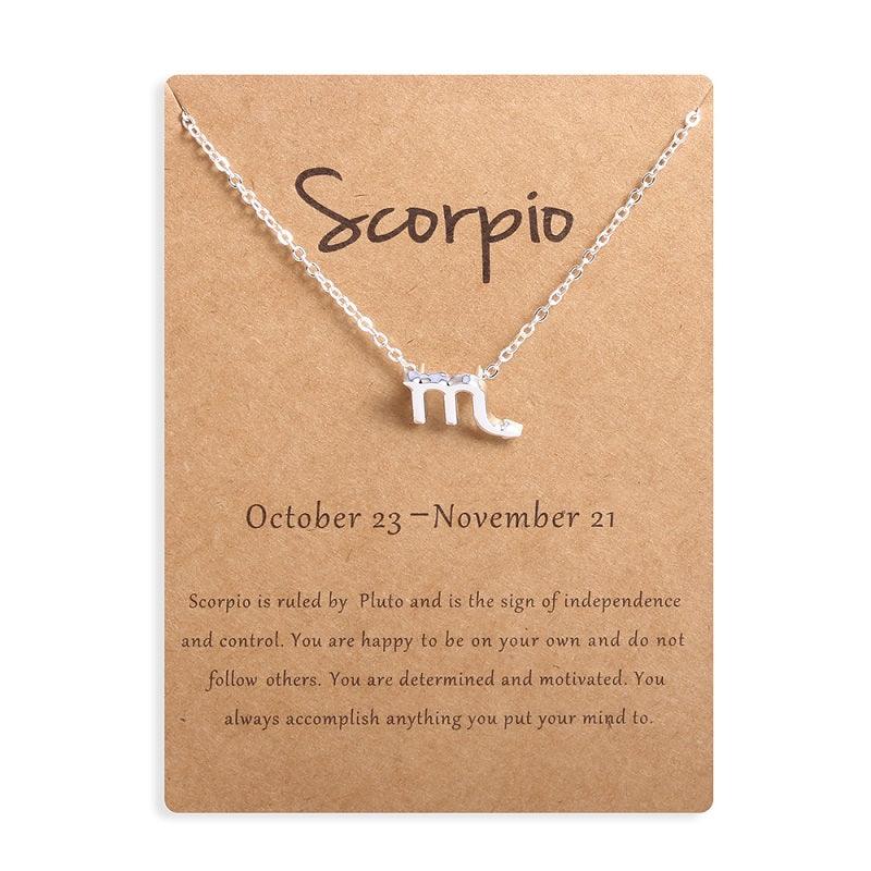 12 Zodiac Sign Necklaces With - Premium 4 from chiquetrends.com - Just $11! Shop now at chiquetrends.com