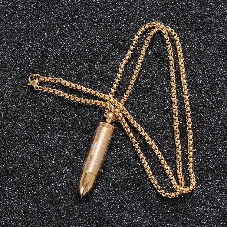 Bullet titanium steel necklace - Premium 0 from chiquetrends.com - Just $13! Shop now at chiquetrends.com