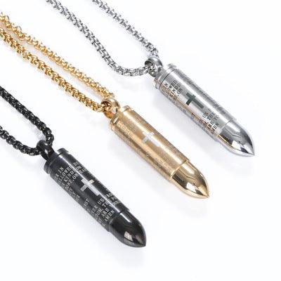 Bullet titanium steel necklace - Premium 0 from chiquetrends.com - Just $13! Shop now at chiquetrends.com