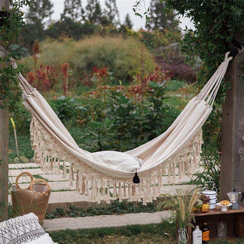 Large 2 Person Hammock Boho - Premium 0 from chiquetrends.com - Just $47! Shop now at chiquetrends.com