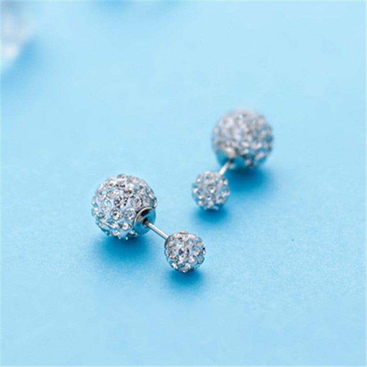 Zircon earring round diamond - Premium 0 from chiquetrends.com - Just $8! Shop now at chiquetrends.com