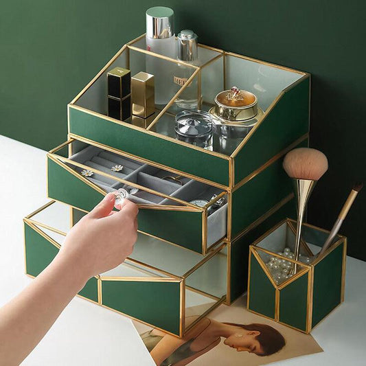 Dark green cosmetic rack - Premium 0 from chiquetrends.com - Just $21! Shop now at chiquetrends.com