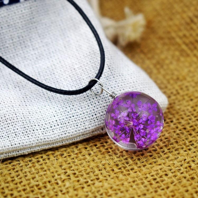 Dried Flower Starry Necklace - Premium 0 from chiquetrends.com - Just $11! Shop now at chiquetrends.com