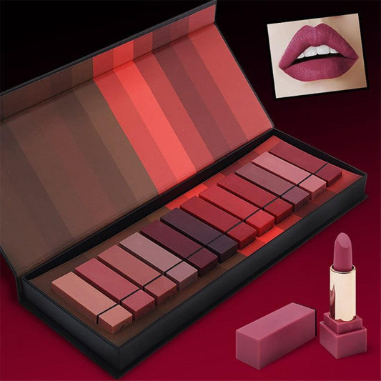 12 color square tube lipstick - Premium 0 from chiquetrends.com - Just $30! Shop now at chiquetrends.com