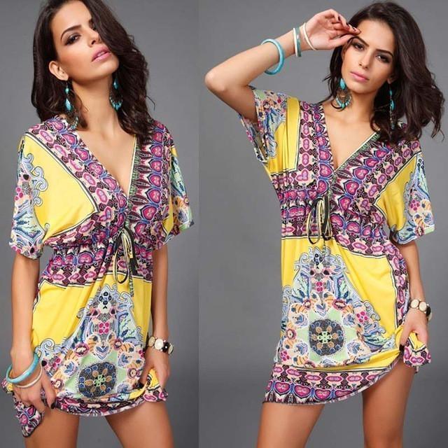 Boho Tribal Dresses - Premium 0 from chiquetrends.com - Just $22! Shop now at chiquetrends.com