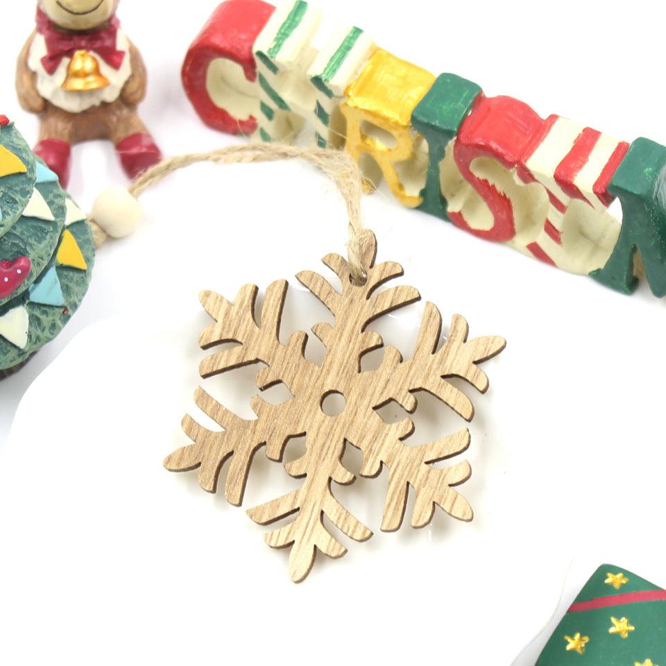 Christmas Snowflake Elk Wooden - Premium 0 from chiquetrends.com - Just $12! Shop now at chiquetrends.com