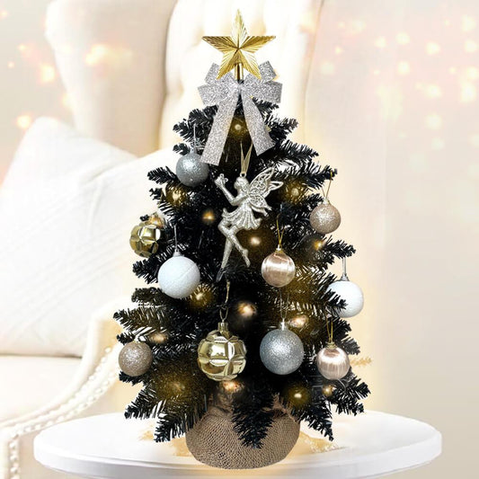 2ft Black Mini Christmas Tree - Premium 5 from chiquetrends.com - Just $66! Shop now at chiquetrends.com