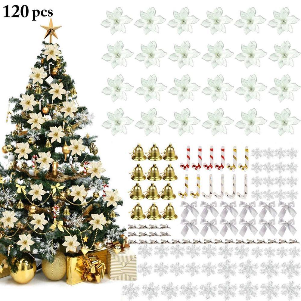 120 Pcs Christmas Flower Set - Premium 0 from chiquetrends.com - Just $28! Shop now at chiquetrends.com