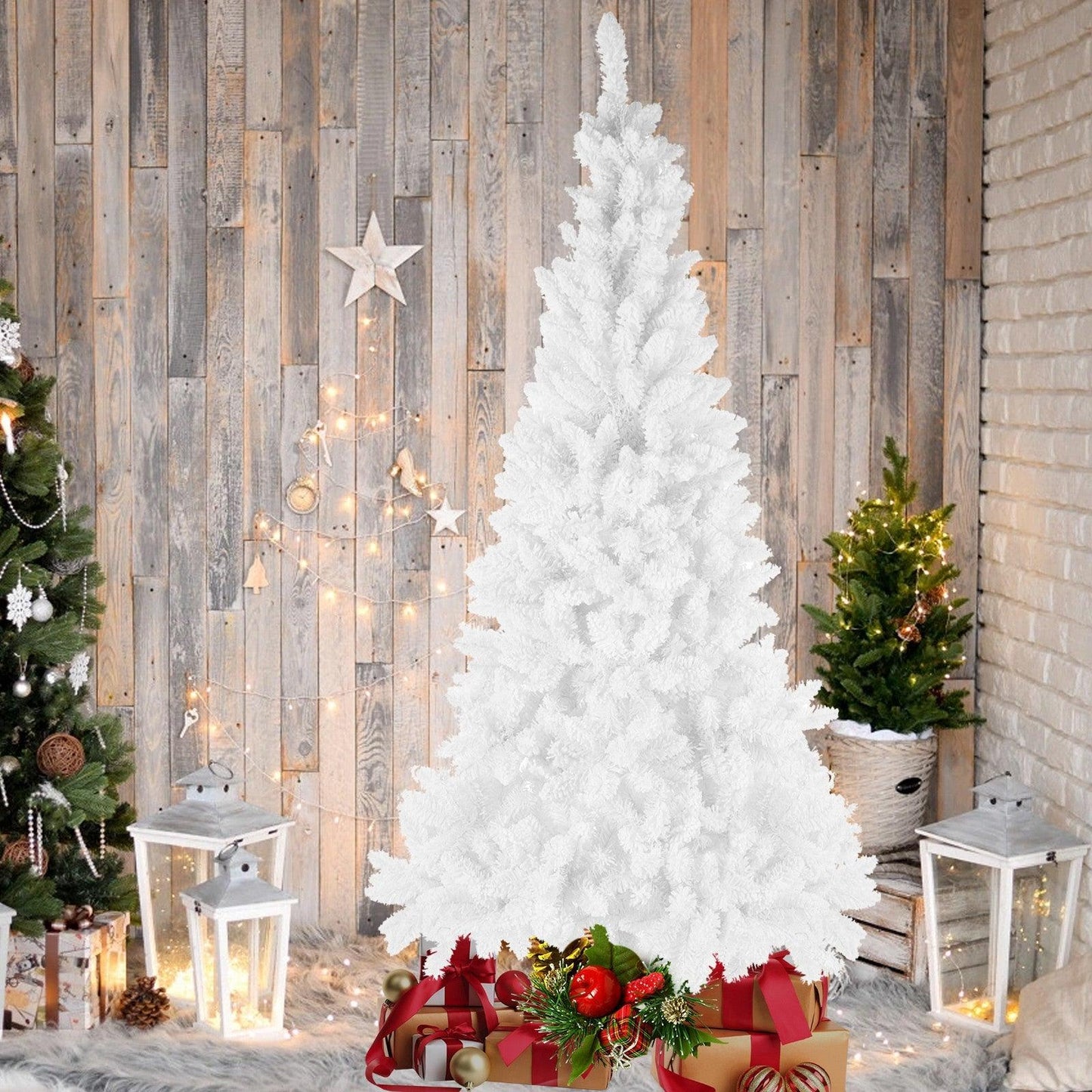 White Artificial Snow Flocked - Premium 5 from chiquetrends.com - Just $282! Shop now at chiquetrends.com