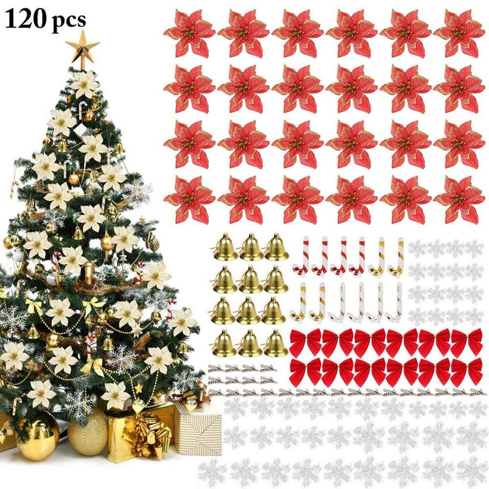 120 Pcs Christmas Flower Set - Premium 0 from chiquetrends.com - Just $28! Shop now at chiquetrends.com