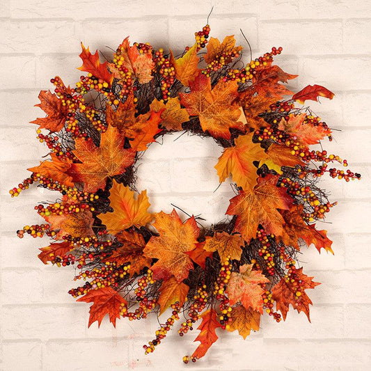 Maple berry Christmas wreath - Premium 0 from chiquetrends.com - Just $32! Shop now at chiquetrends.com