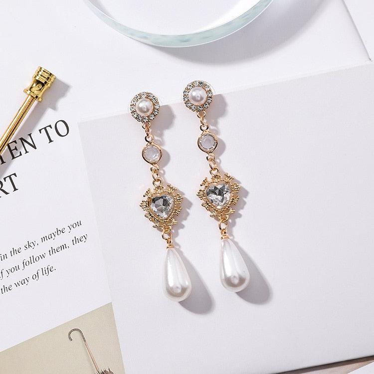 Earrings love pearl earrings - Premium 0 from chiquetrends.com - Just $11! Shop now at chiquetrends.com