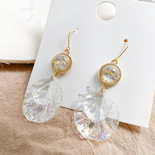 Acrylic shell earrings - Premium 0 from chiquetrends.com - Just $13! Shop now at chiquetrends.com