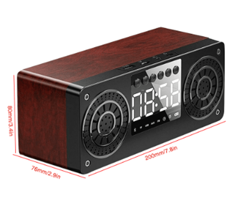 Wooden Clock Bluetooth Speaker - Premium 0 from chiquetrends.com - Just $29! Shop now at chiquetrends.com