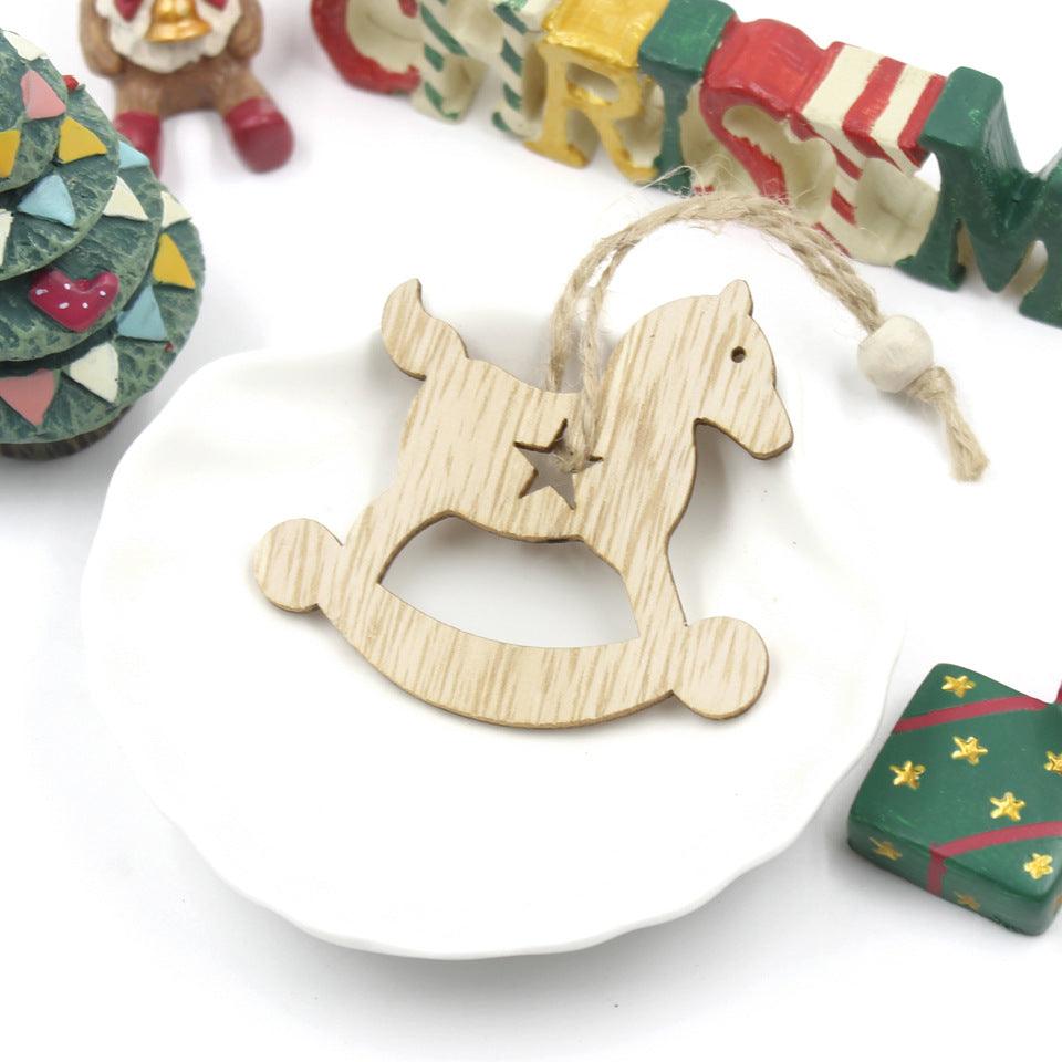 Christmas Snowflake Elk Wooden - Premium 0 from chiquetrends.com - Just $12! Shop now at chiquetrends.com