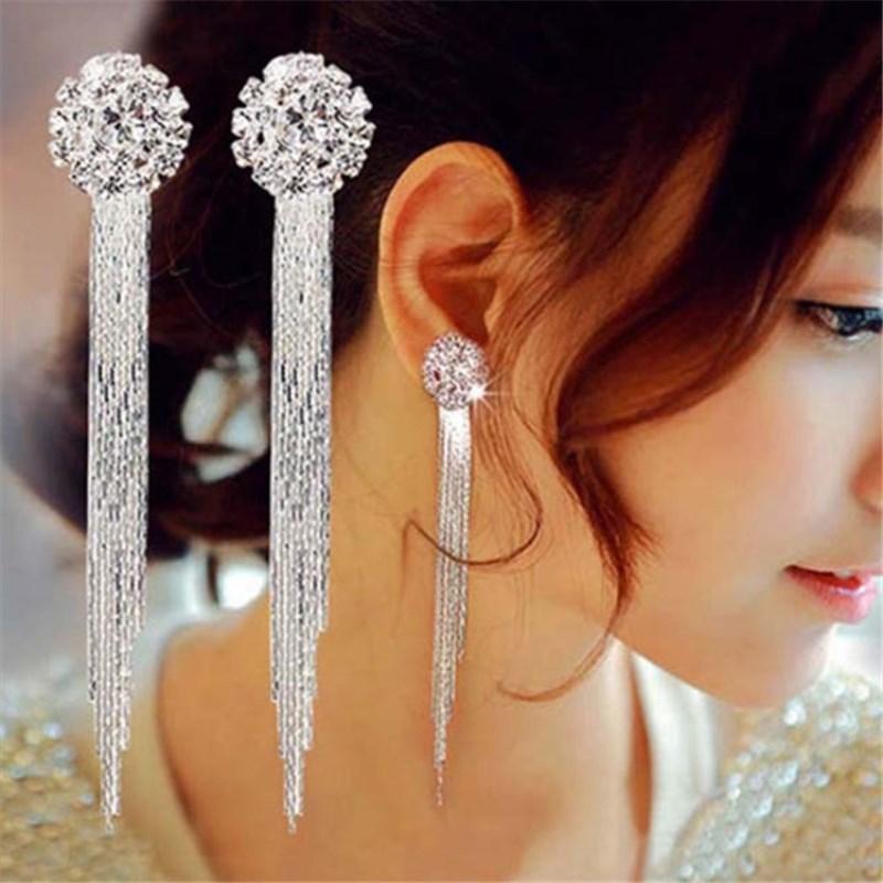 Crystal tassel earrings - Premium 0 from chiquetrends.com - Just $11! Shop now at chiquetrends.com