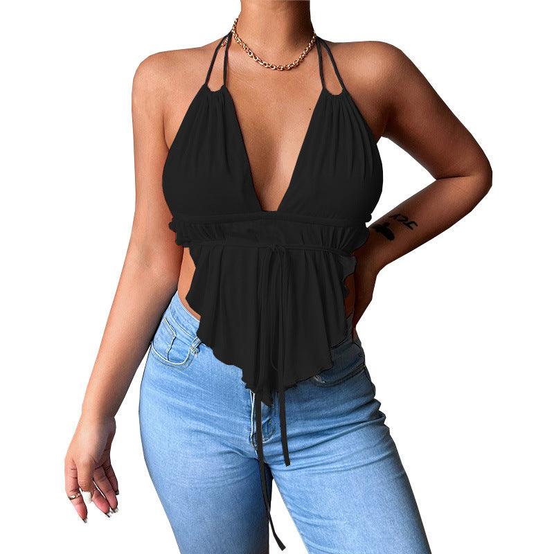 Low-cut V-neck Hanging - Premium 4 from chiquetrends.com - Just $14! Shop now at chiquetrends.com