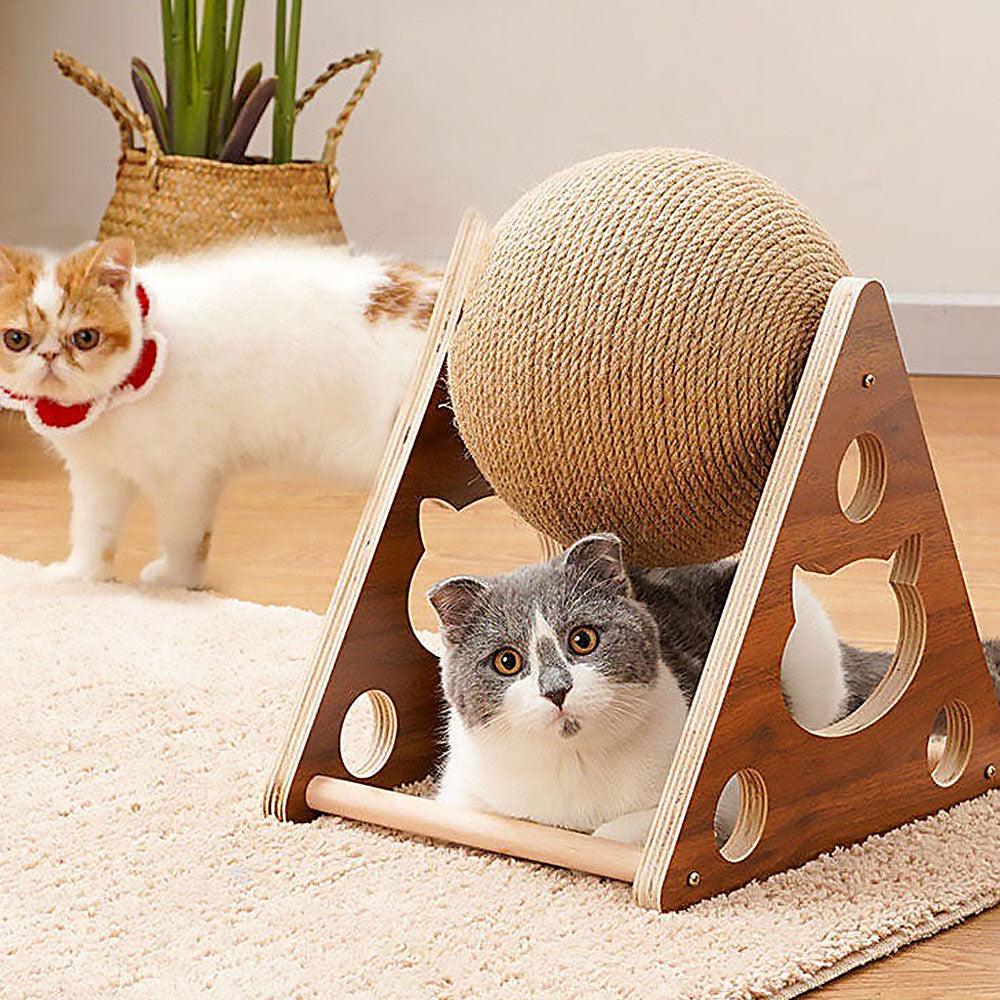 Paw Cat Scratching Ball Frame - Premium  from chiquetrends.com - Just $28! Shop now at chiquetrends.com