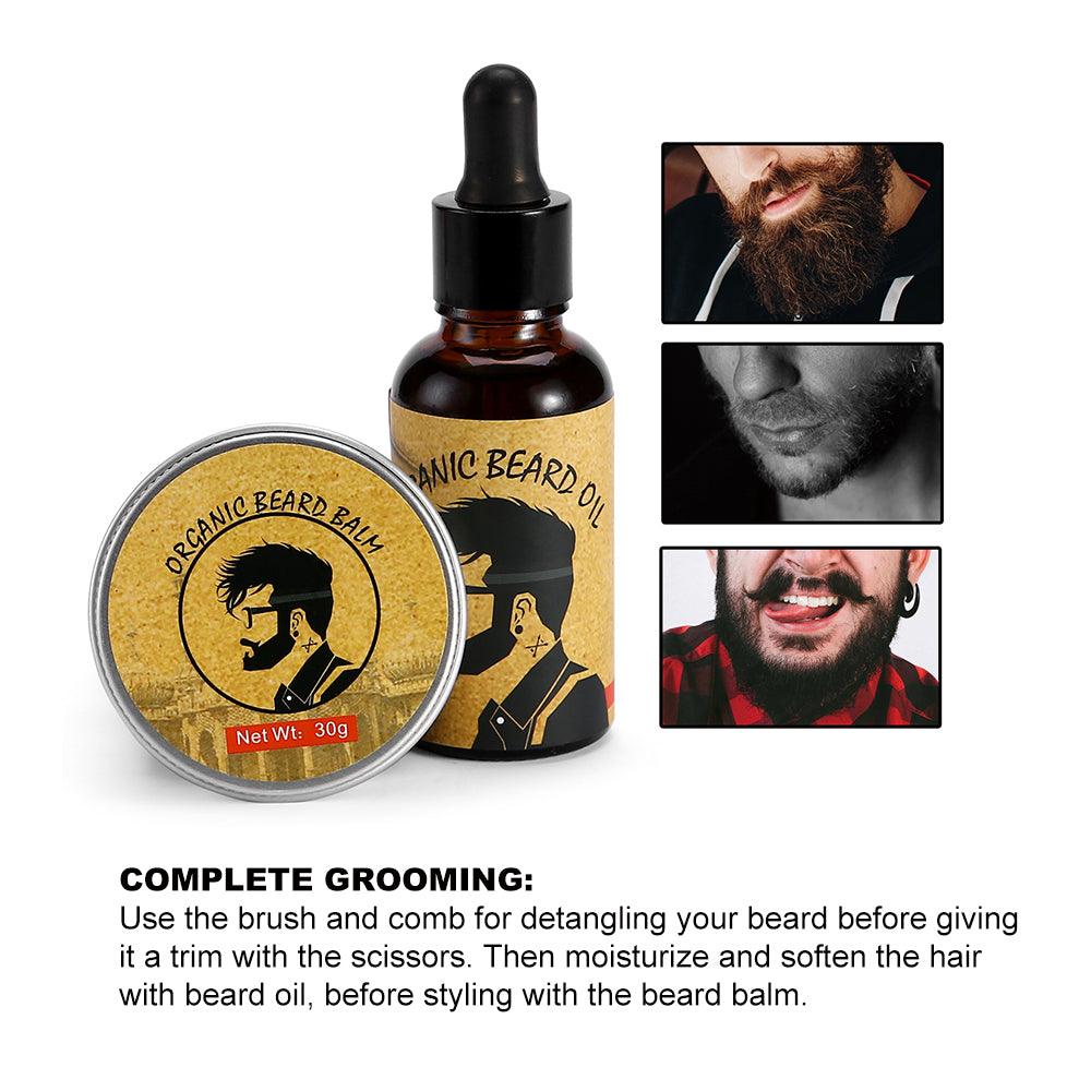 Beard Grooming Oil Kit 100% - Premium Mens Beauty from chiquetrends.com - Just $25! Shop now at chiquetrends.com