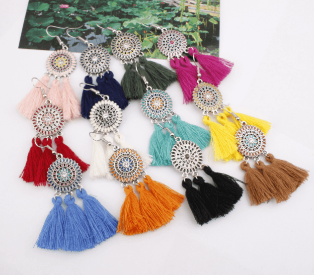 Bohemian tassel earrings - Premium Earrings from chiquetrends.com - Just $12! Shop now at chiquetrends.com