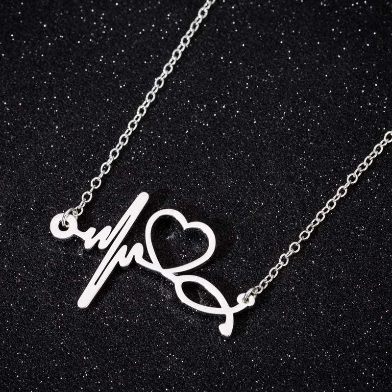 Fashion Stainless Steel Heart - Premium Necklaces from chiquetrends.com - Just $12! Shop now at chiquetrends.com