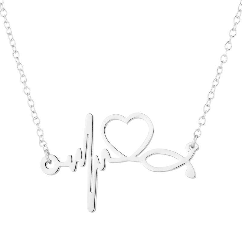 Fashion Stainless Steel Heart - Premium Necklaces from chiquetrends.com - Just $12! Shop now at chiquetrends.com